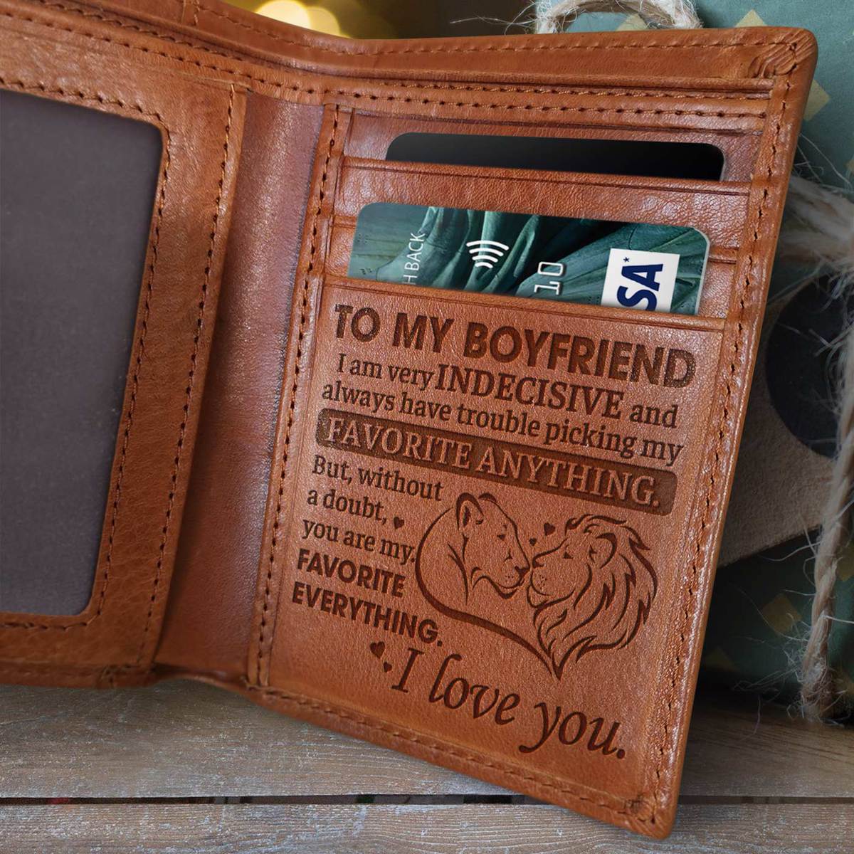Amazon.com: Glooraca Custom Engraved Wallet for Men Personalized Leather  Wallet Personalized Birthday Christmas Father's Day Gifts for Men Husband  Boyfriends (Red Brown) : Clothing, Shoes & Jewelry
